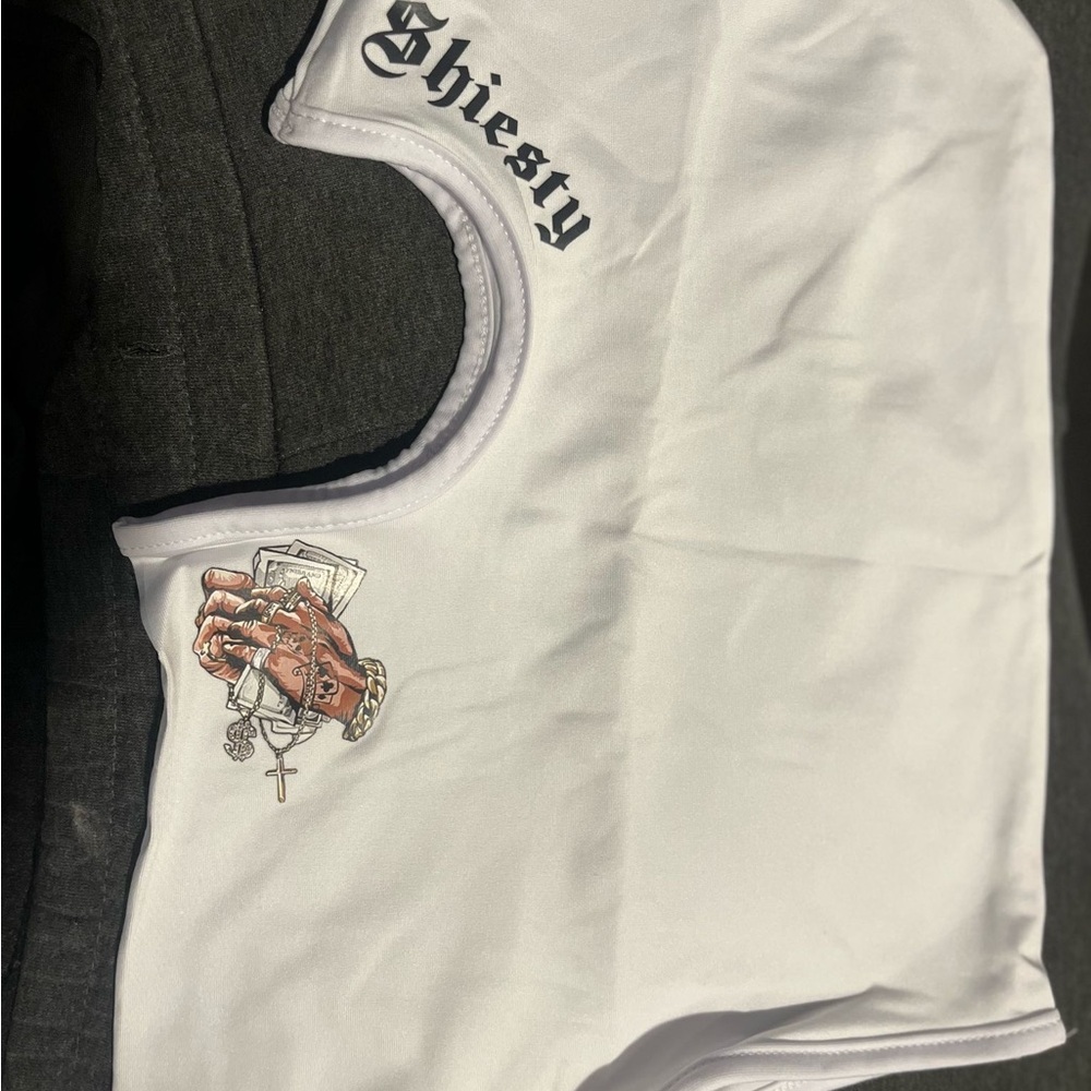 Casual Shiesty ski mask with Graphic black/ White